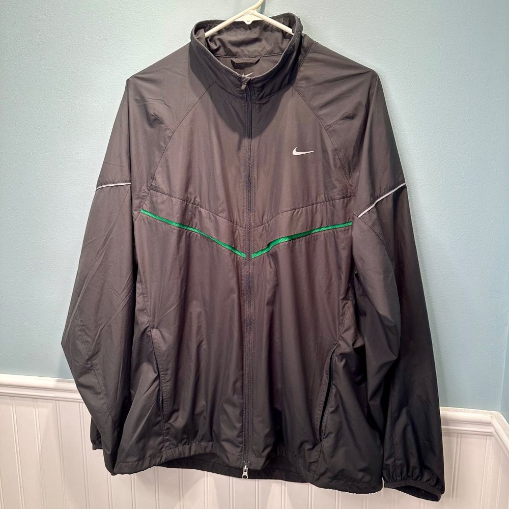 Nike Size Large Spring Windbreaker Training Running Track Jacket Black - Picture 2 of 16